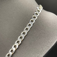 Mens 925 Sterling Silver Curb Link Necklace