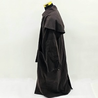 Oilskin Full Length Coat Mens Patchwork Lined Classic Outdoor Coat XL