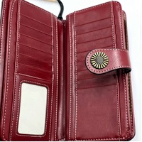 Luis Santini Women's Wallet Bifold Leather Card Holder Coin Pocket Compact Purse