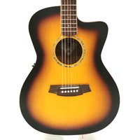 Cole Clark African Mahogany Sunburst SAN1EC-SMAH-SUN Semi Acoustic Guitar