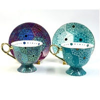 T2 Blue Moroccan Tea For Two Set Teapot and Cups Gift Set