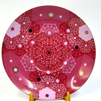 T2 Pink Moroccan Fine Bone China Tea Cup Set with Gold Accents