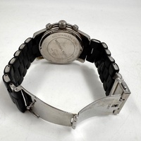 Michael Kors Runway MK8107 45mm Silver Black Mens Chronograph Watch