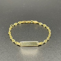 Child's 18ct Yellow Gold Anchor Link ID Bracelet