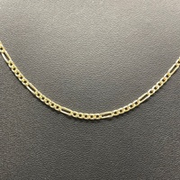 Unisex 14ct Yellow Gold Figaro Link Necklace