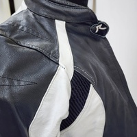 RJays Sapphire XS Ladies Motorcycle Jacket Black White Pink Leather