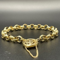 Ladies 9ct Yellow Gold Belcher Link Bracelet