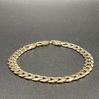 Mens 9ct Yellow Gold Curb Link Bracelet