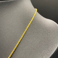 Unisex 22ct Yellow Gold Rope Twist Link Necklace