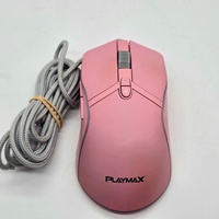Playmax RGB Wired Keyboard Mouse Bundle Pink Taboo Backlit Gaming Set