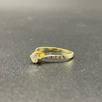 Ladies 14ct Yellow Gold Natural Diamond Ring