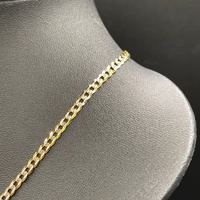 Unisex 9ct Two Tone Gold Curb Link Necklace