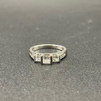 Ladies 18ct White Gold Natural Diamond Engagement Ring