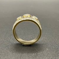 Unisex 9ct Yellow Gold Natural Diamond Ring