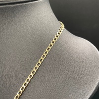 Unisex 10ct Yellow Gold Curb Link Necklace