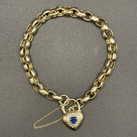 Ladies 9ct Yellow Gold Oval Belcher Link Bracelet