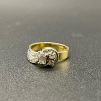 Ladies 18ct Yellow Gold Natural Diamond Ring