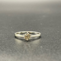 Ladies 14ct White Gold Natural Diamond Ring