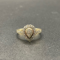 Ladies 9ct Yellow Gold Natural Diamond Cluster Ring