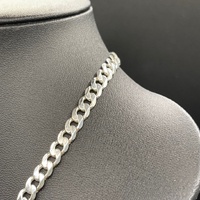 Unisex 925 Sterling Silver Curb Link Necklace