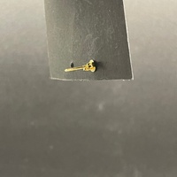 Unisex 18ct Yellow Gold Round Single Stud Earring