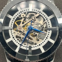 INVICTA Vintage 22570 Automatic Mens Watch 45mm Skeleton Dial Leather Band