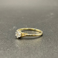 Ladies 9ct Yellow Gold Natural Diamond Ring