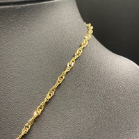 Ladies 18ct Yellow Gold Singapore Twist Link Necklace