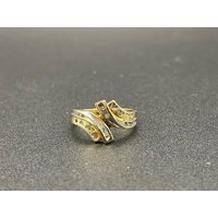 Ladies 10ct Yellow Gold Natural Diamond Ring