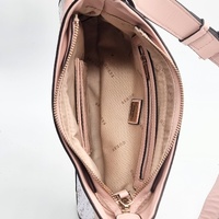 GUESS Noelle Monogram Shoulder Bag Pink White KG787919