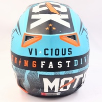 Fox V2 Vicious Army MX Helmet Aqua Orange XL 61-62cm Fiberglass Shell