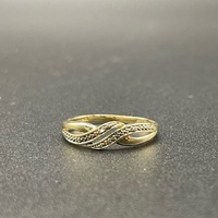 Ladies 9ct Yellow Gold Natural Diamond Ring