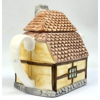 Cottage Style Sweet Home Novelty Teapot Ceramic Decorative Collectible
