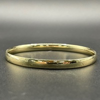 Ladies 9ct Yellow Gold Round Bangle