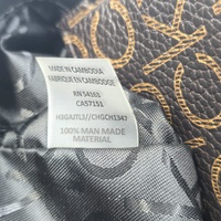 Calvin Klein Becky Triple Compartment Turnlock Tote Brown Khaki Black