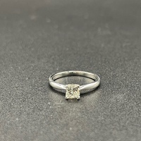Ladies 18ct White Gold Solitaire Diamond Ring