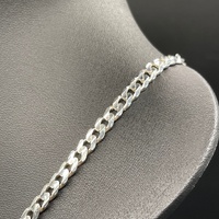 Unisex 925 Sterling Silver Curb Link Necklace