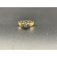 Ladies 18ct Yellow Gold 0.20ct Natural Diamond Ring 4.2 Grams