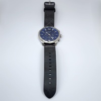 Chisel 5827031 Mens Chronograph Watch Blue Dial Black Leather 100m WR