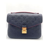 Louis Vuitton M44071 Monogram Empreinte Leather Pochette Metis Bag Marine Rouge