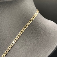 Unisex 9ct Yellow Gold Curb Link Necklace