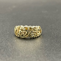 Ladies 9ct Yellow Gold Filigree Ring