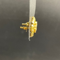 Ladies 22ct Yellow Gold Flower Stud Earrings