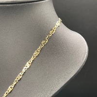 Unisex 9ct Yellow Gold Anchor and Figure 8 Link Necklace