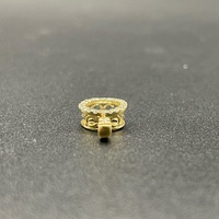 Ladies 10ct Yellow Gold Round Diamond Cluster Pendant