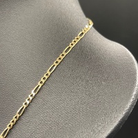 Unisex 9ct Yellow Gold Figaro Link Necklace
