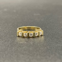 Ladies 14ct Yellow Gold Cubic Zirconia Ring