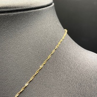 Ladies 9ct Yellow Gold Singapore Twist Link Necklace