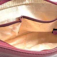 Oroton ORO512 Ladies Burgundy Leather Clutch Shoulder Bag Studded