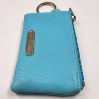 Forever New Blue Zip Coin Purse Keyring Small Wallet Card Cash Pouch